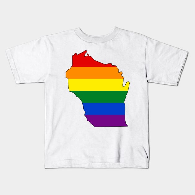 Wisconsin Pride! Kids T-Shirt by somekindofguru